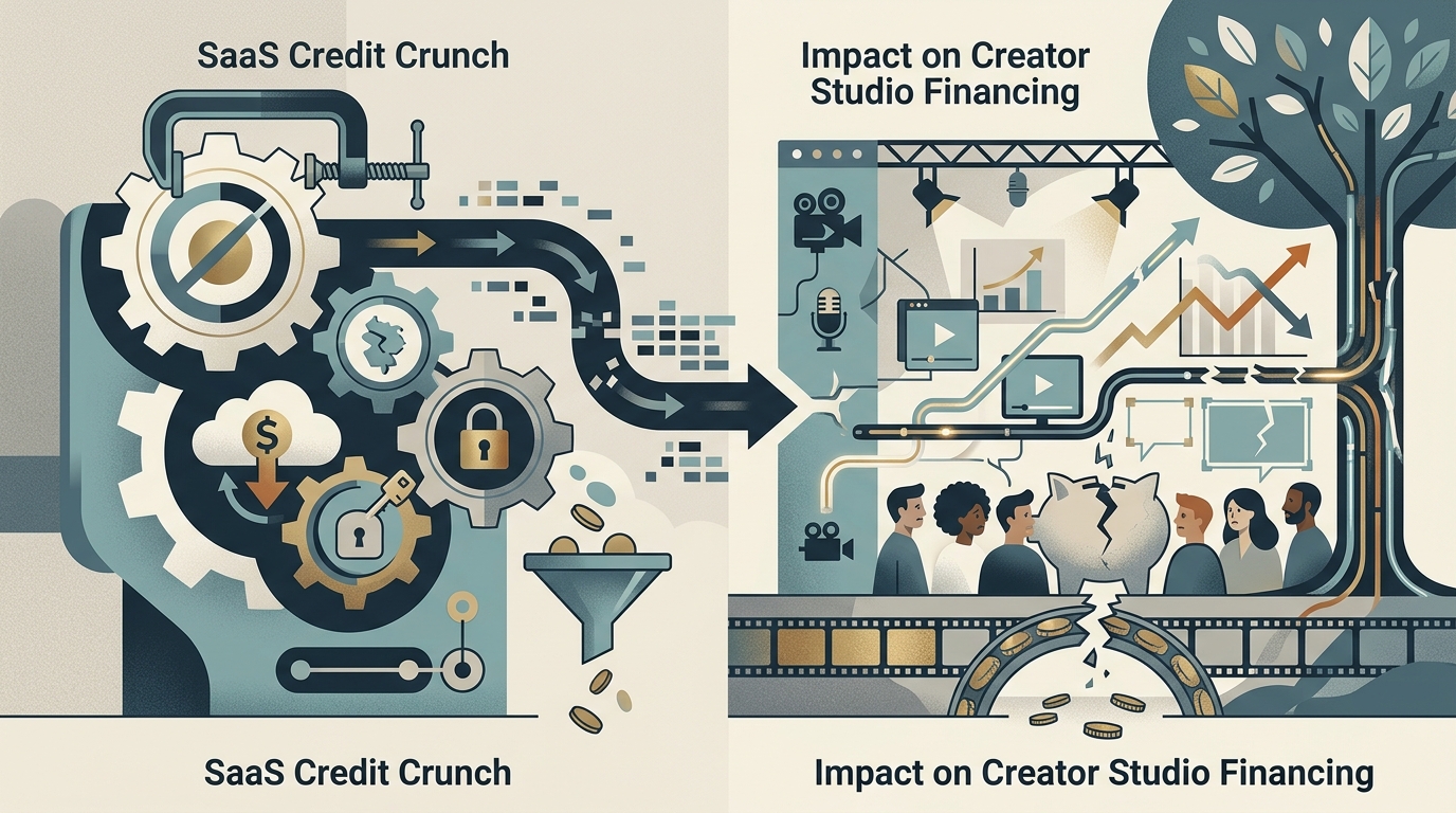 Illustration: Why the SaaS Credit Crunch Could Impact Your Creator Studio Financing