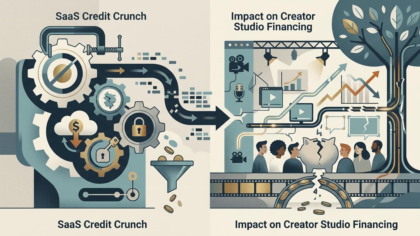 Illustration: Why the SaaS Credit Crunch Could Impact Your Creator Studio Financing
